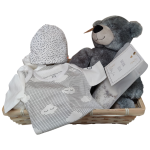 kraam cadeau grijs / wit