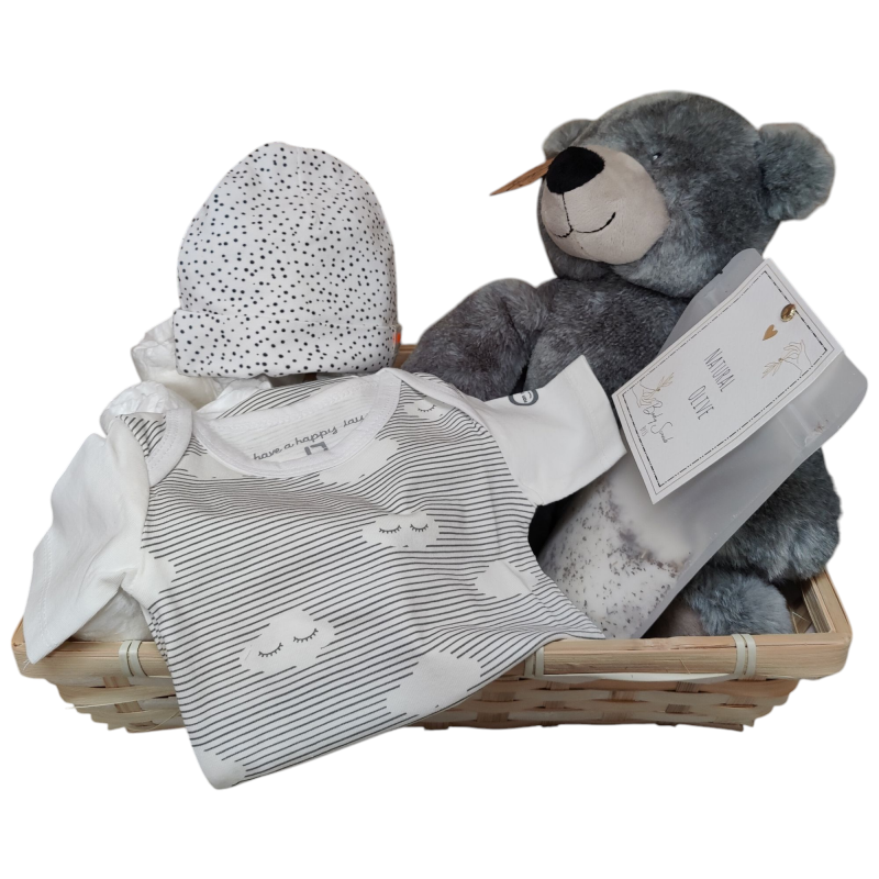 kraam cadeau grijs / wit