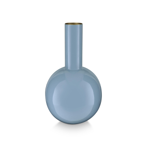 lichtblauwe vaas van metaal M