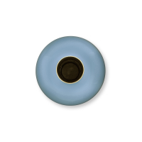 lichtblauwe vaas van metaal M