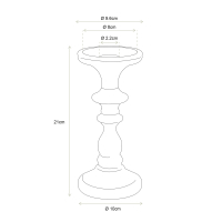 kandelaar van glas S