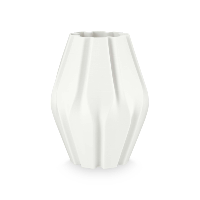 Vase Porcelain 3D Print Stripes 20 x 27,5 cm