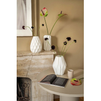 Vase Porcelain 3D Print Stripes 20 x 27,5 cm