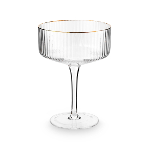 Champagne coupe met gouden rand