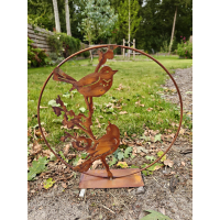 staande cirkel met vogels van ecoroest