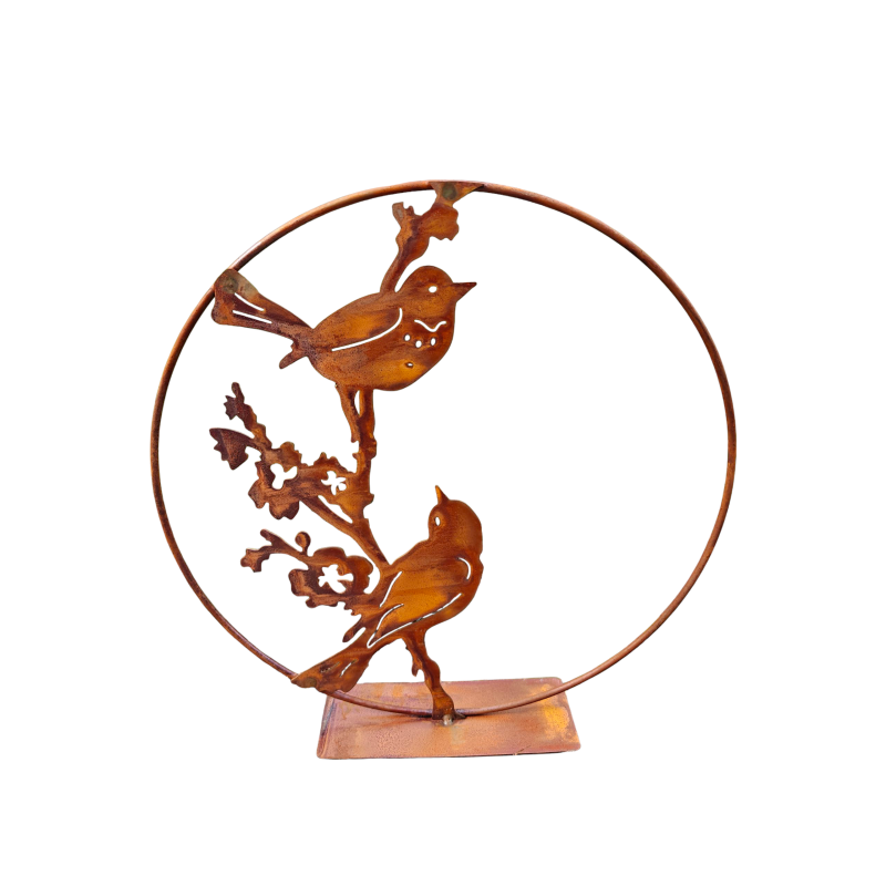 staande cirkel met vogels van ecoroest