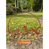 staande cirkel met vogels van ecoroest