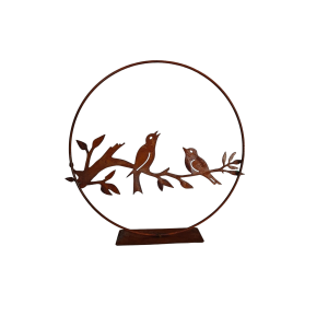 staande cirkel met vogels van ecoroest