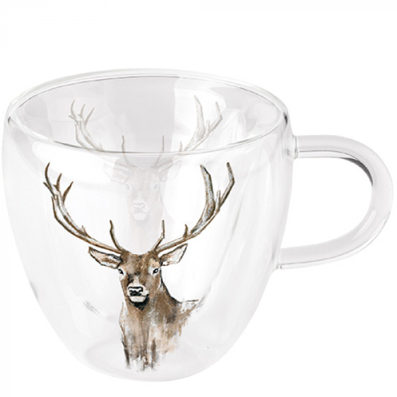 antlers dubbelwandig theeglas