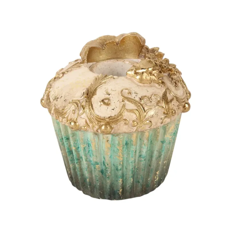 kandelaar cake 8 cm blauw