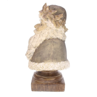 kerstman hulst buste op voet