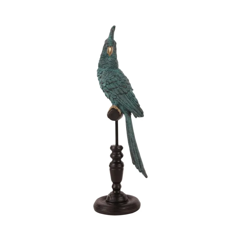 papegaai op stok 35 cm, blauw
