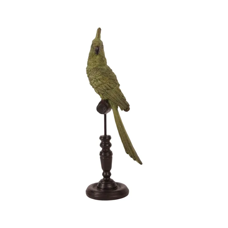 papegaai op stok 35 cm, groen