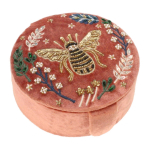 sieradendoos bij, oud roze
