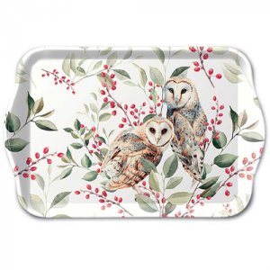 barn owl couple tray barn owl couple tray