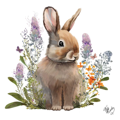 belle bunny cocktail servetten