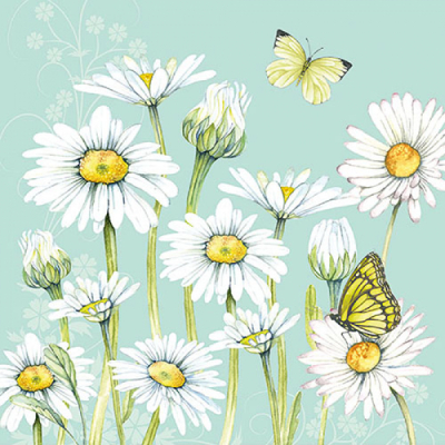 daisy green lunch servetten