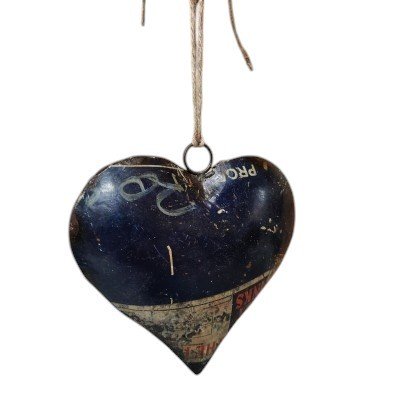 gerecycled hart blauw