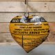 gerecycled hart geel