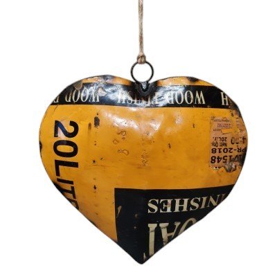 gerecycled hart geel