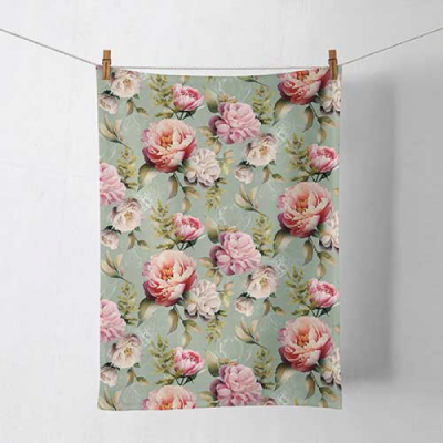 peonies composition keukendoek