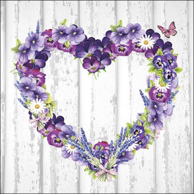 purple heart lunch servetten